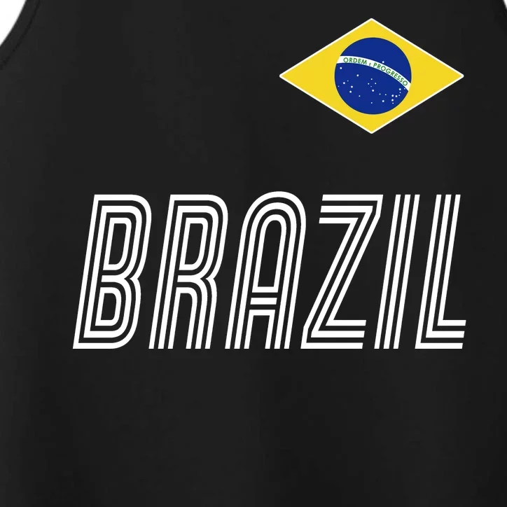 Brazil Soccer Team Jersey Flag Performance Tank