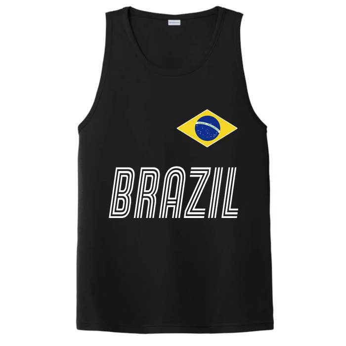 Brazil Soccer Team Jersey Flag Performance Tank