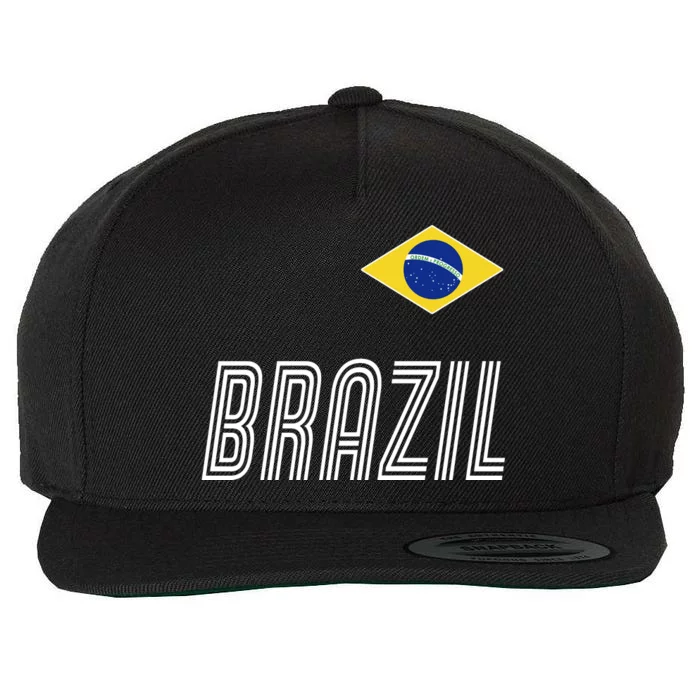 Brazil Soccer Team Jersey Flag Wool Snapback Cap