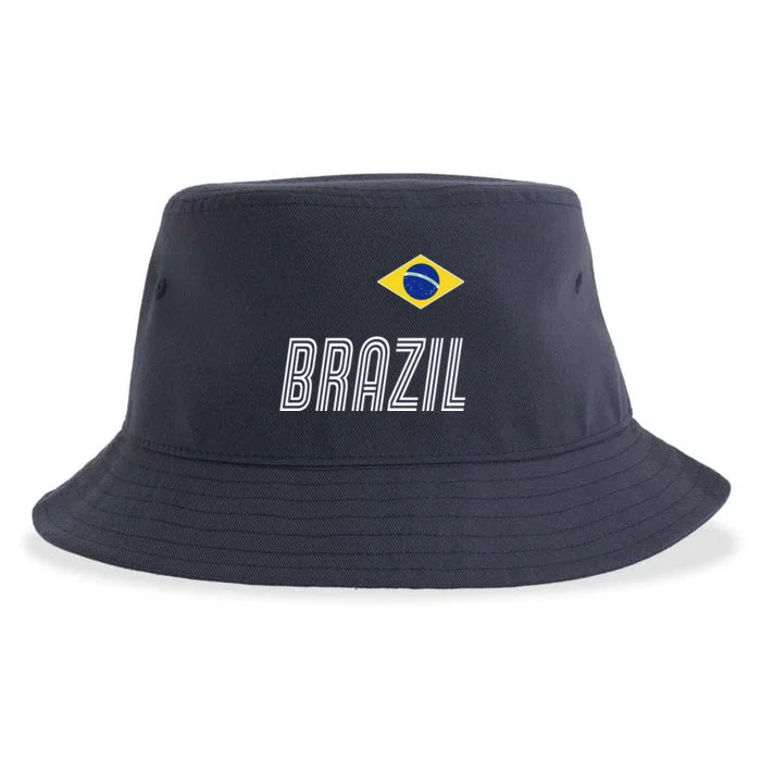 Brazil Soccer Team Jersey Flag Sustainable Bucket Hat