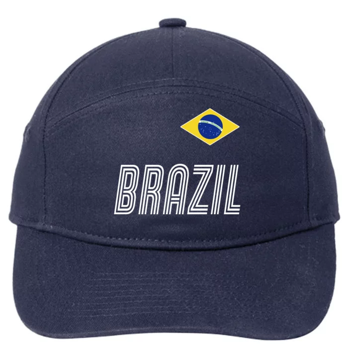 Brazil Soccer Team Jersey Flag 7-Panel Snapback Hat