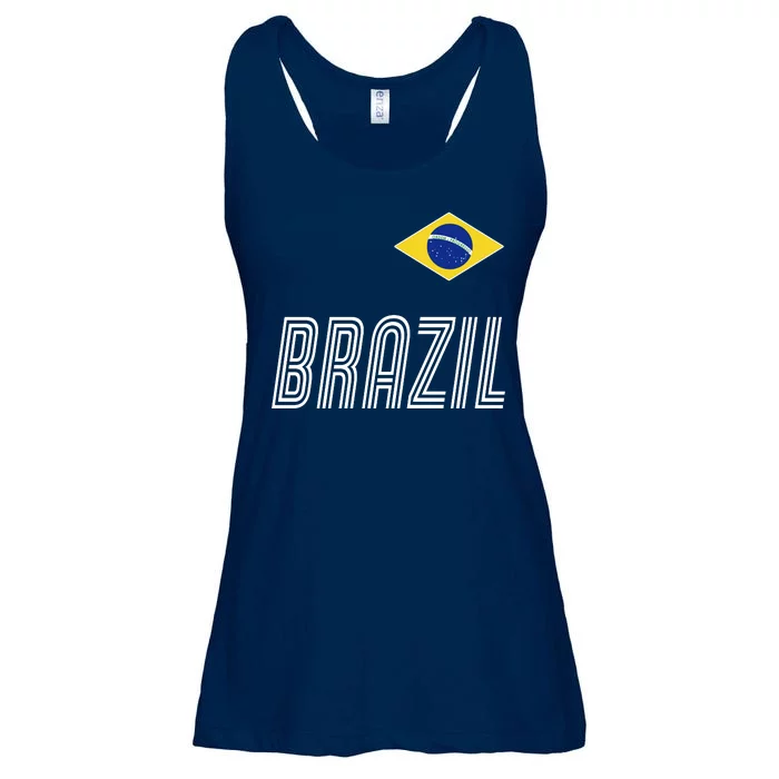 Brazil Soccer Team Jersey Flag Ladies Essential Flowy Tank