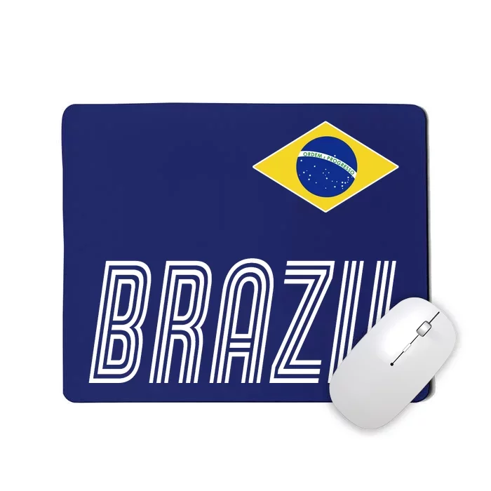 Brazil Soccer Team Jersey Flag Mousepad