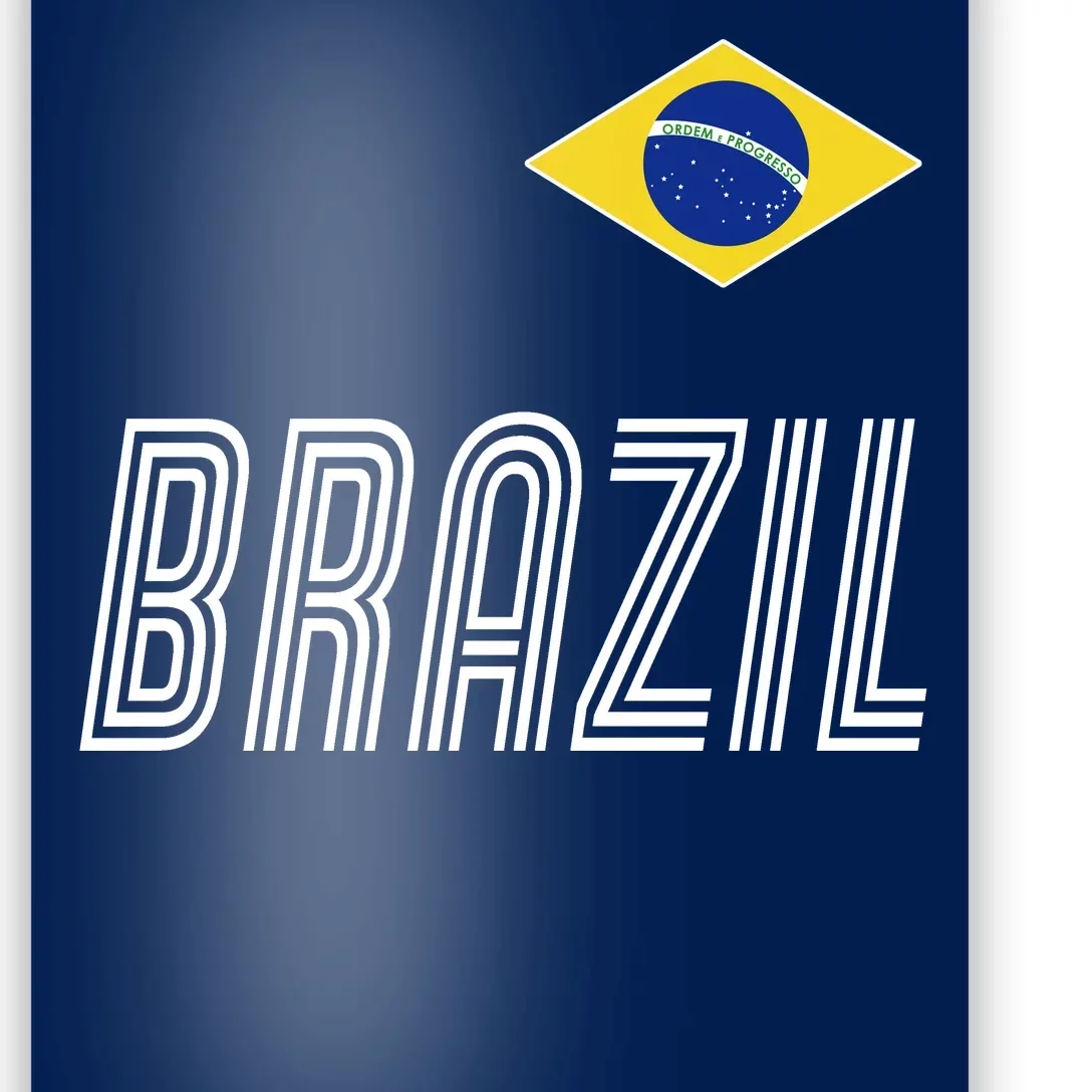 Brazil Soccer Team Jersey Flag Poster