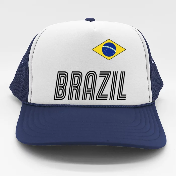 Brazil Soccer Team Jersey Flag Trucker Hat