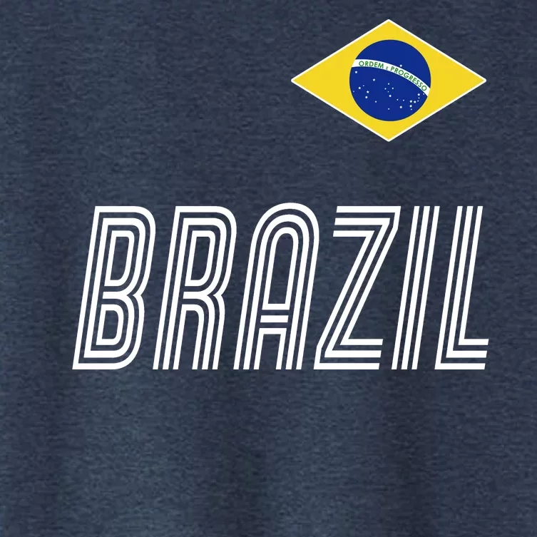 Brazil Soccer Team Jersey Flag Women's Crop Top Tee