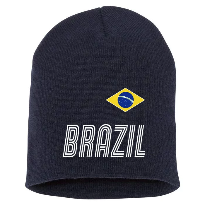 Brazil Soccer Team Jersey Flag Short Acrylic Beanie