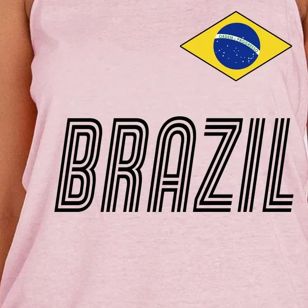 Brazil Soccer Team Jersey Flag Women's Knotted Racerback Tank