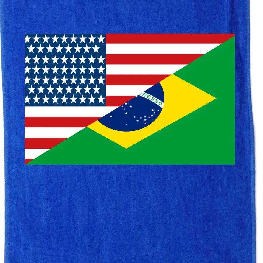 Brazil USA American Flag Platinum Collection Golf Towel