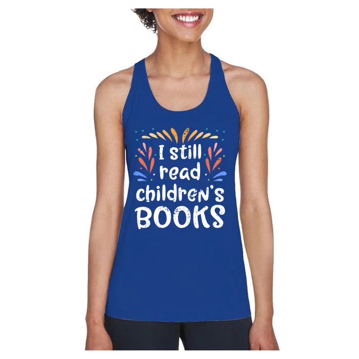 Book Reading Bookworm Gift Funny Reading Gift Women's Racerback Tank