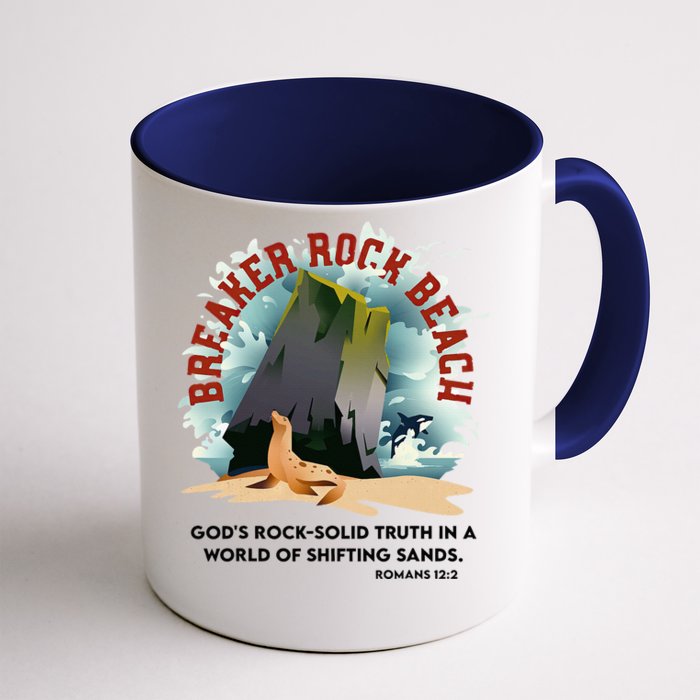 Breaker Rock Beach Gods Rock Solid Truth In A World Vbs 2024 Front & Back Coffee Mug