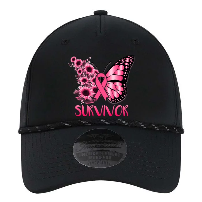 Butterfly Ribbon Breast Cancer Survivor Pink Awareness Gift Performance The Dyno Cap