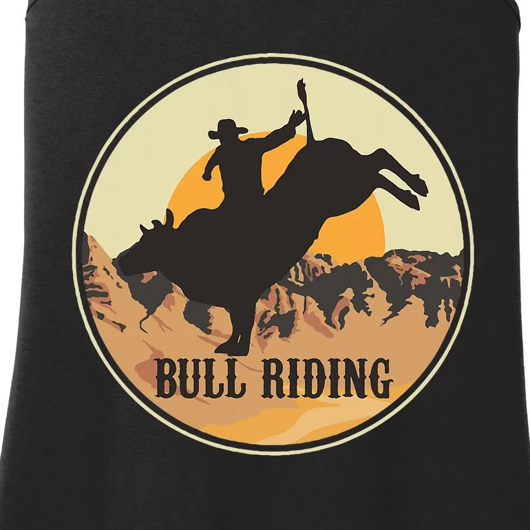 Bull Riding Bullriding Cowboy Western Rodeo Ladies Essential Tank