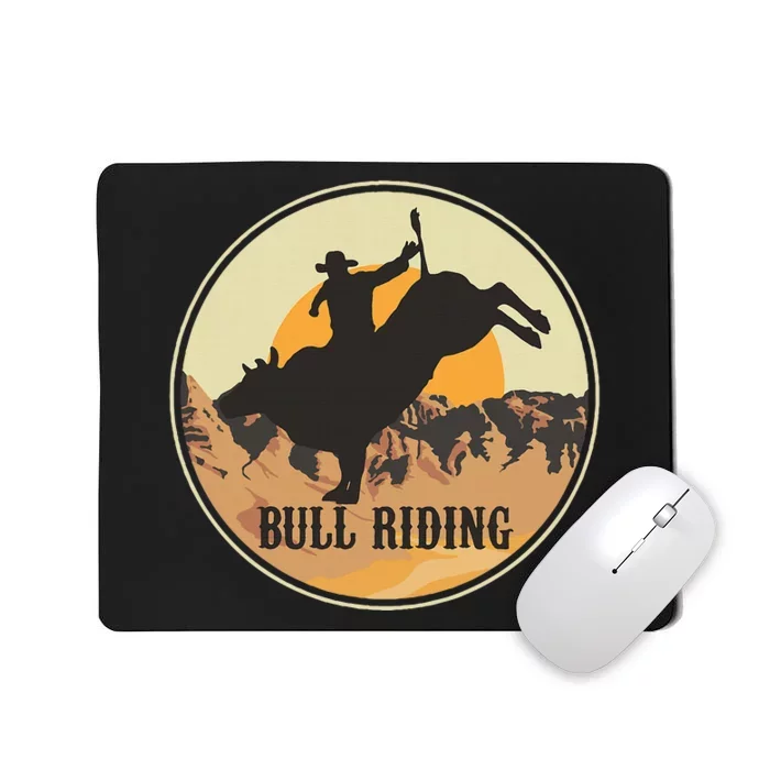 Bull Riding Bullriding Cowboy Western Rodeo Mousepad