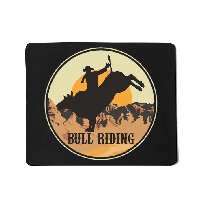 Bull Riding Bullriding Cowboy Western Rodeo Mousepad