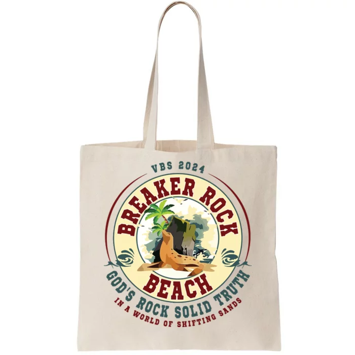 Breaker Rock Beach Gods Rock Solid Truth In A World Vbs Tote Bag