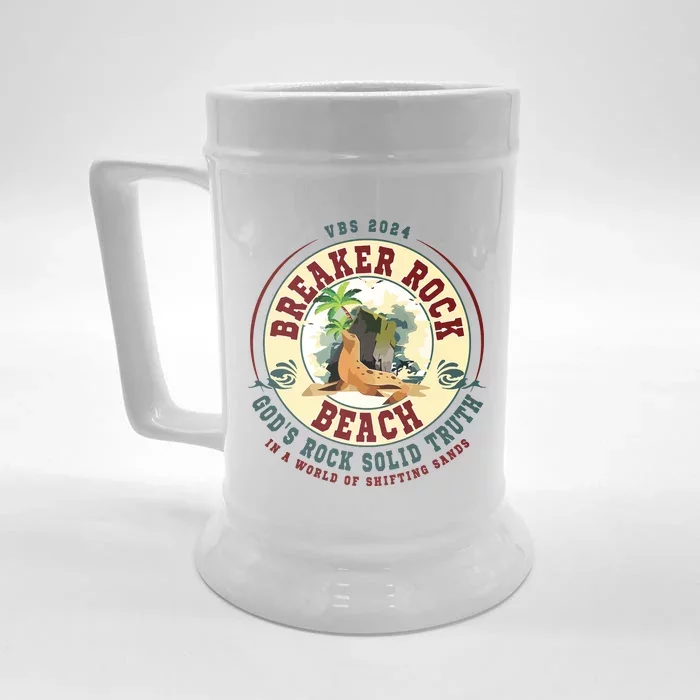 Breaker Rock Beach Gods Rock Solid Truth In A World Vbs Front & Back Beer Stein