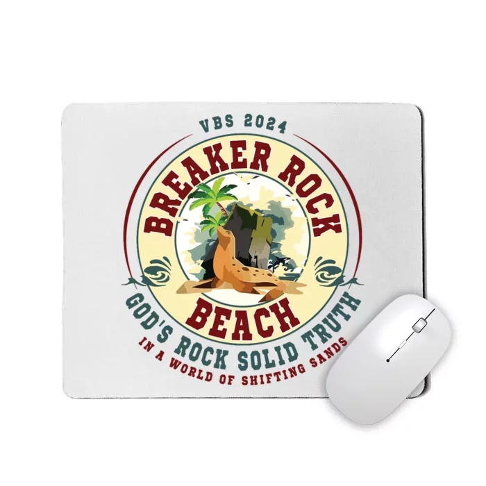 Breaker Rock Beach Gods Rock Solid Truth In A World Vbs Mousepad