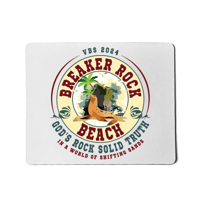 Breaker Rock Beach Gods Rock Solid Truth In A World Vbs Mousepad