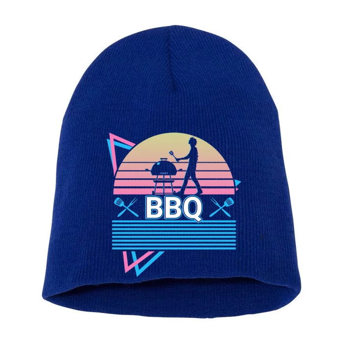 Bbq Retro Barbecue Gift Short Acrylic Beanie