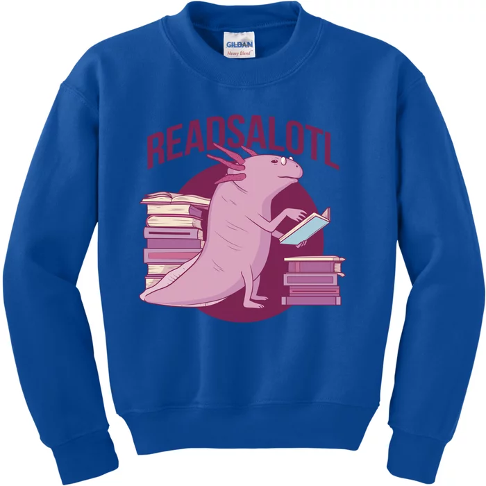 BookLover Readsalotl Bookworm Gift Kids Sweatshirt