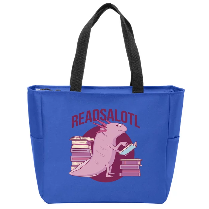 BookLover Readsalotl Bookworm Gift Zip Tote Bag