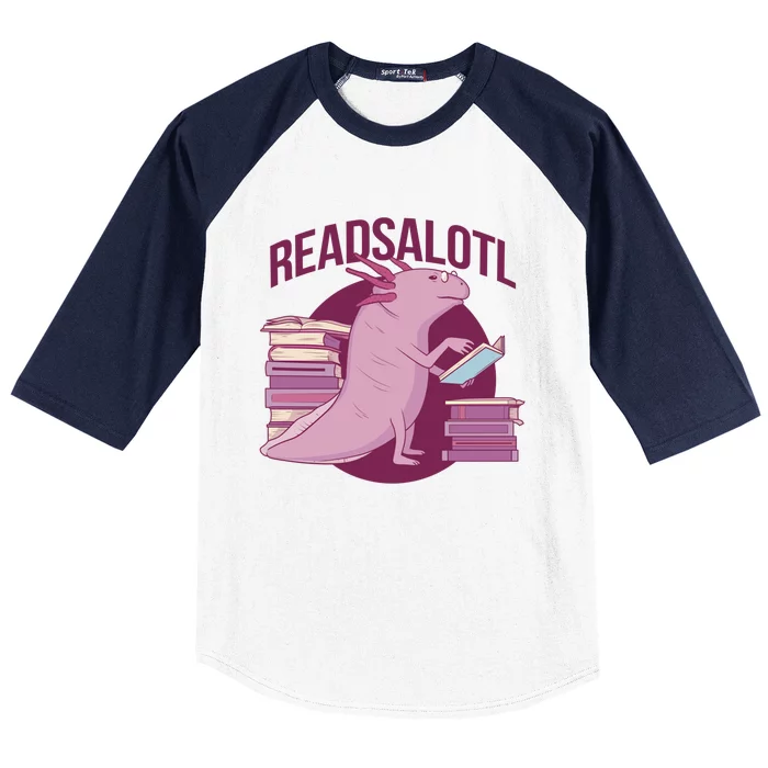 BookLover Readsalotl Bookworm Gift Baseball Sleeve Shirt