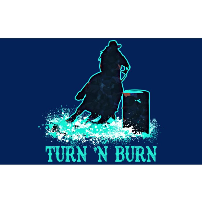 Barrel Racer Barrel Racing Horse Turn And Burn Teal Blue Cute Gift Bumper Sticker