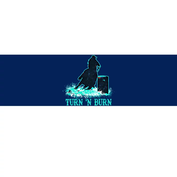 Barrel Racer Barrel Racing Horse Turn And Burn Teal Blue Cute Gift Bumper Sticker