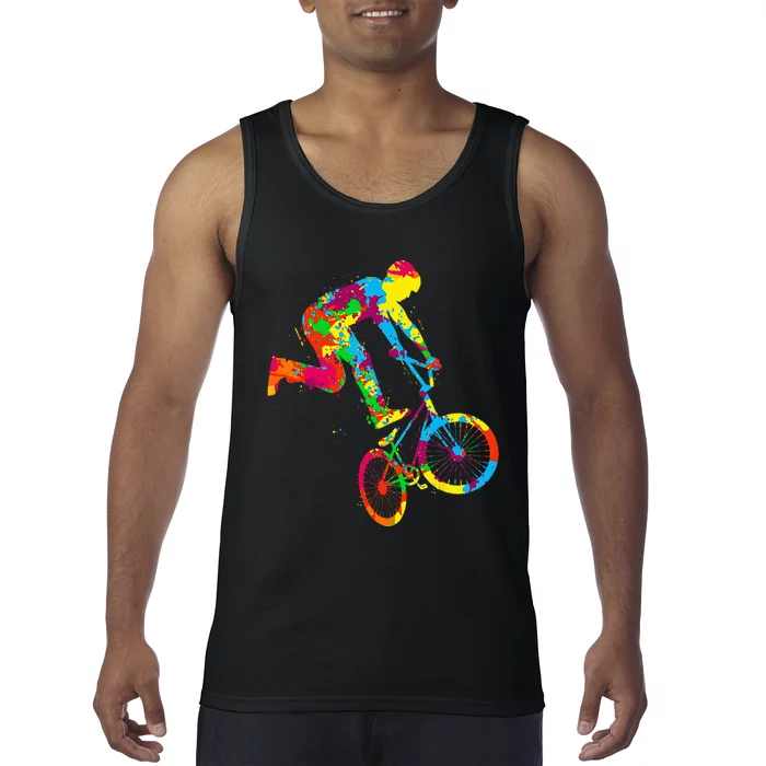 BMX Rider Bike Bicycle Stunt Racing Kids Tank Top