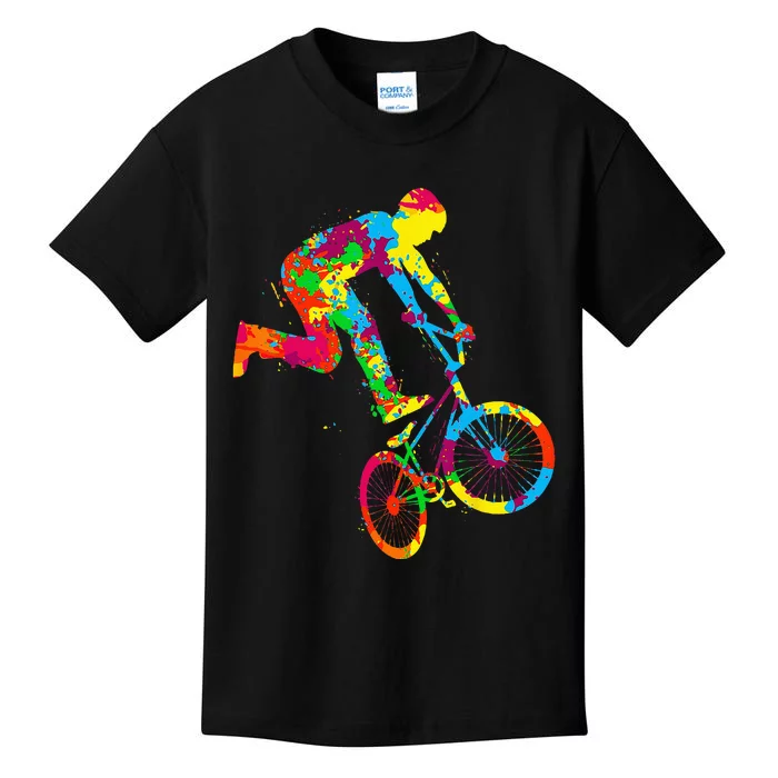 BMX Rider Bike Bicycle Stunt Racing Kids Kids T-Shirt