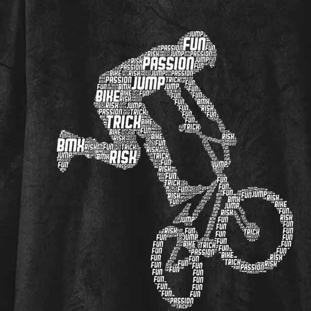 Bmx Rider Bike Bicycle Stunt Racing Hooded Wearable Blanket