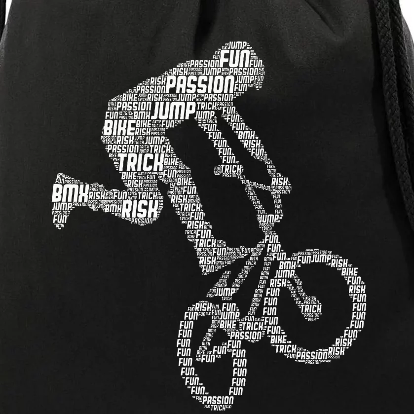 Bmx Rider Bike Bicycle Stunt Racing Drawstring Bag