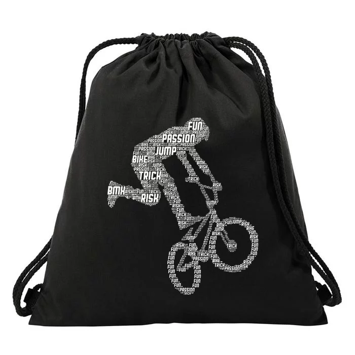 Bmx Rider Bike Bicycle Stunt Racing Drawstring Bag