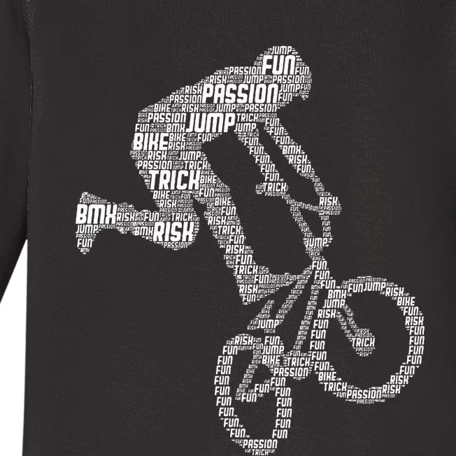 Bmx Rider Bike Bicycle Stunt Racing Baby Long Sleeve Bodysuit