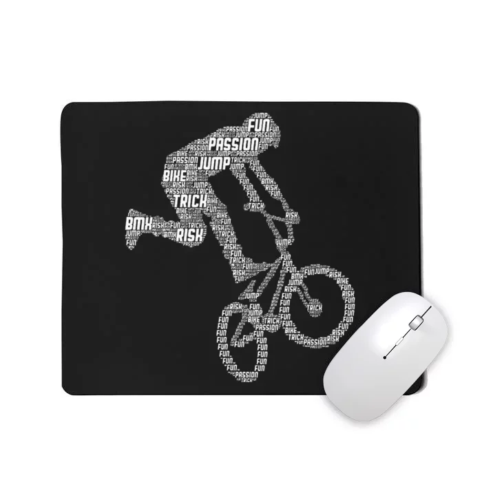 Bmx Rider Bike Bicycle Stunt Racing Mousepad