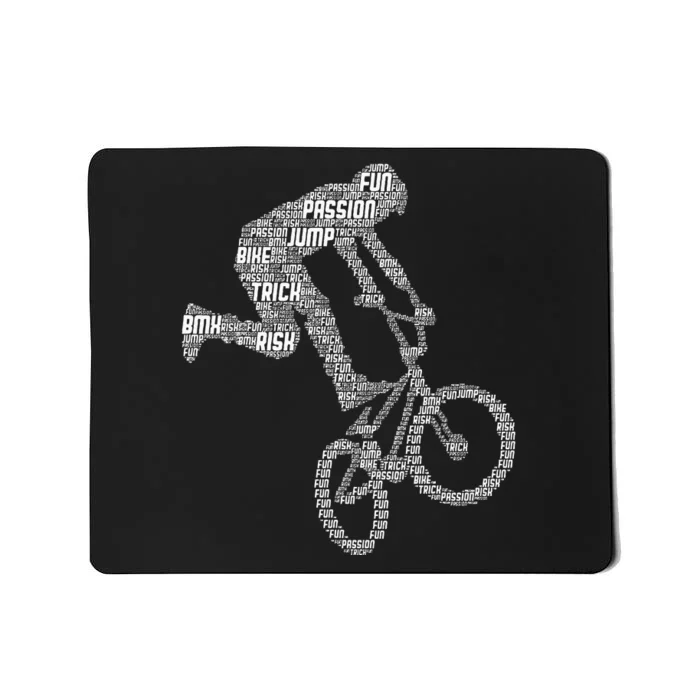 Bmx Rider Bike Bicycle Stunt Racing Mousepad