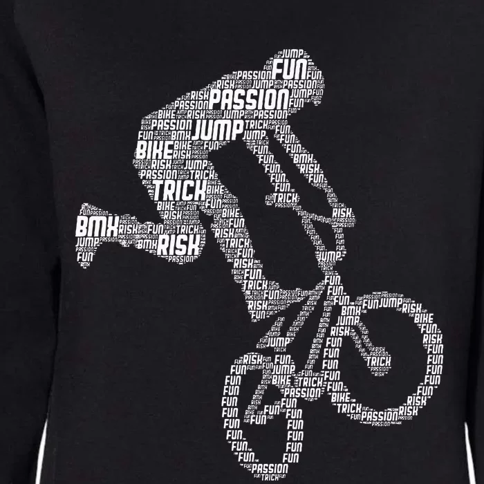 Bmx Rider Bike Bicycle Stunt Racing Womens California Wash Sweatshirt