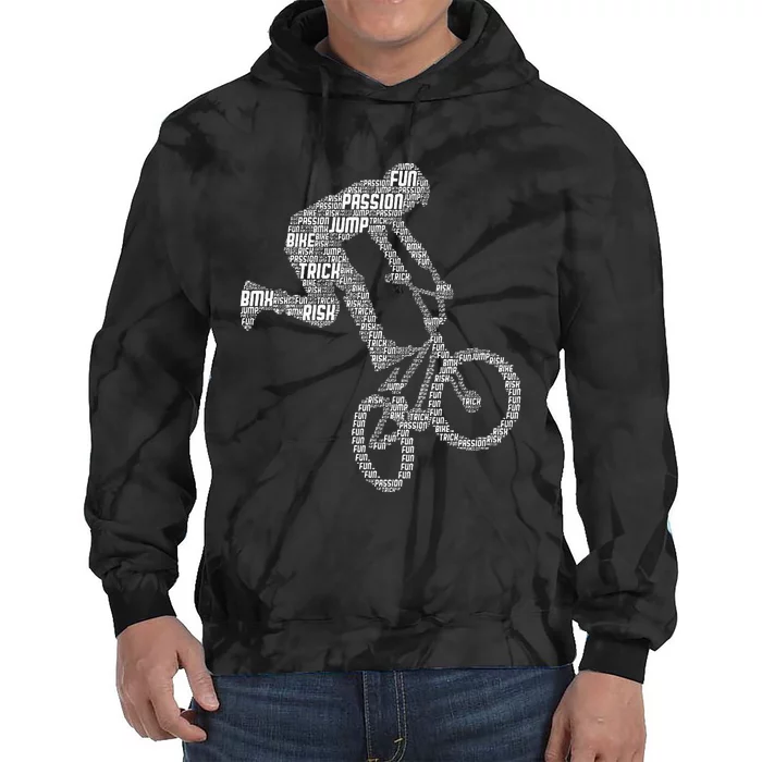 Bmx Rider Bike Bicycle Stunt Racing Tie Dye Hoodie