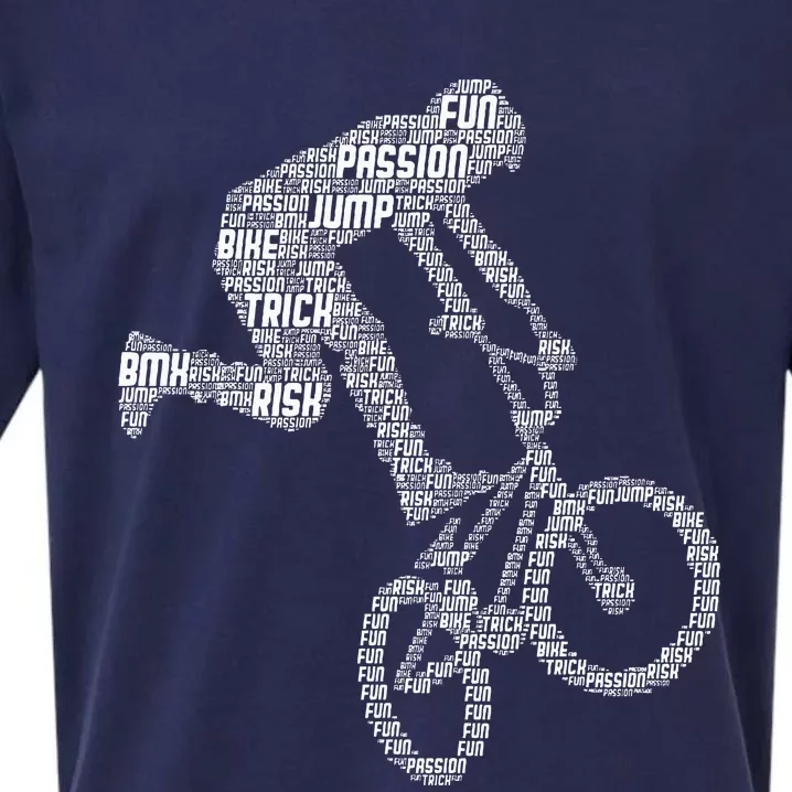 Bmx Rider Bike Bicycle Stunt Racing Sueded Cloud Jersey T-Shirt