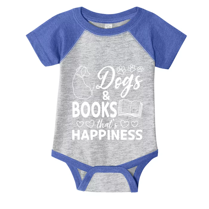 Book Reading Books Dog Lover Gift Dogs And Books That's Happiness Gift Infant Baby Jersey Bodysuit