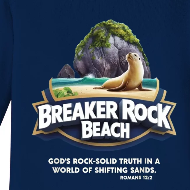 Breaker Rock Beach GodS Rocksolid Truth Christian Vbs 2024 Gift Baby Long Sleeve Bodysuit