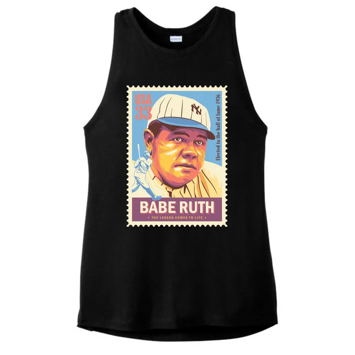 BABE RUTH Ladies Tri-Blend Wicking Tank