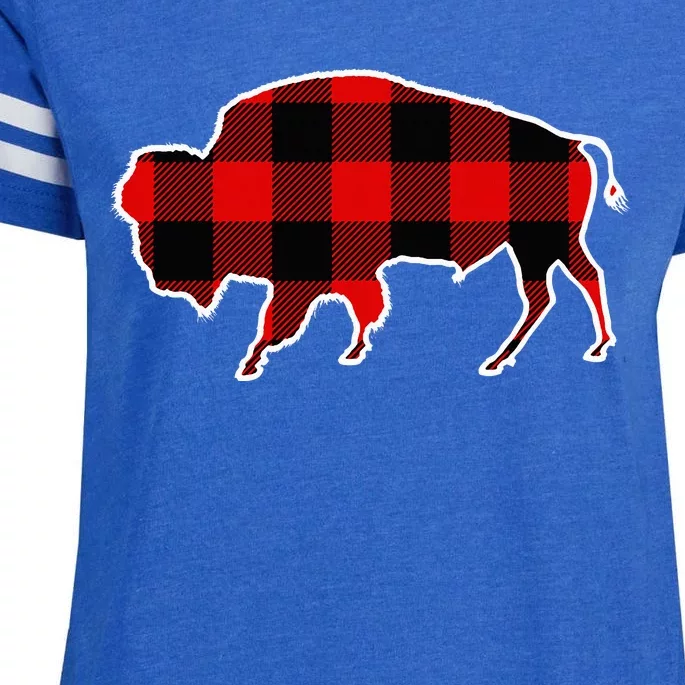 Buffalo Red Buffalo Plaid Tamaraw Matching Pj Family Gift Enza Ladies Jersey Football T-Shirt