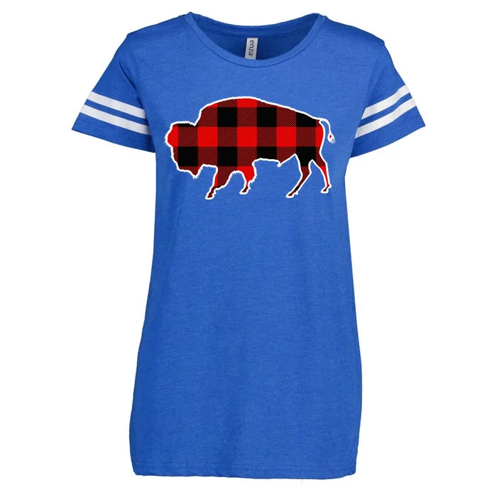 Buffalo Red Buffalo Plaid Tamaraw Matching Pj Family Gift Enza Ladies Jersey Football T-Shirt