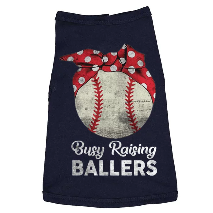 Busy Raising Ballers Mom Funny Baseball Tee Baseball Mother Doggie Tank