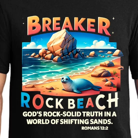 Breaker Rock Beach Christian GodS Rocksolid Truth Vbs 2024 Pajama Set