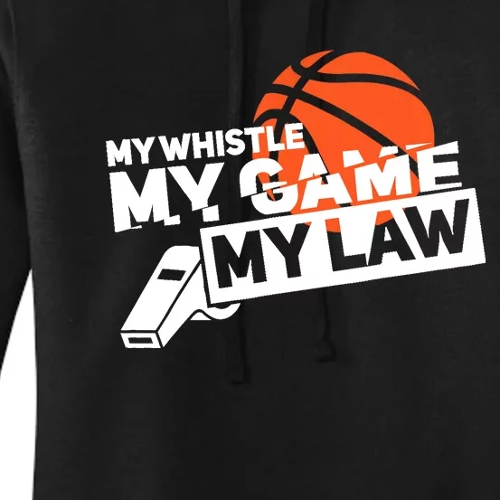 Basketball Referee - Basketballer Hoops Basketball Ref Women's Pullover Hoodie