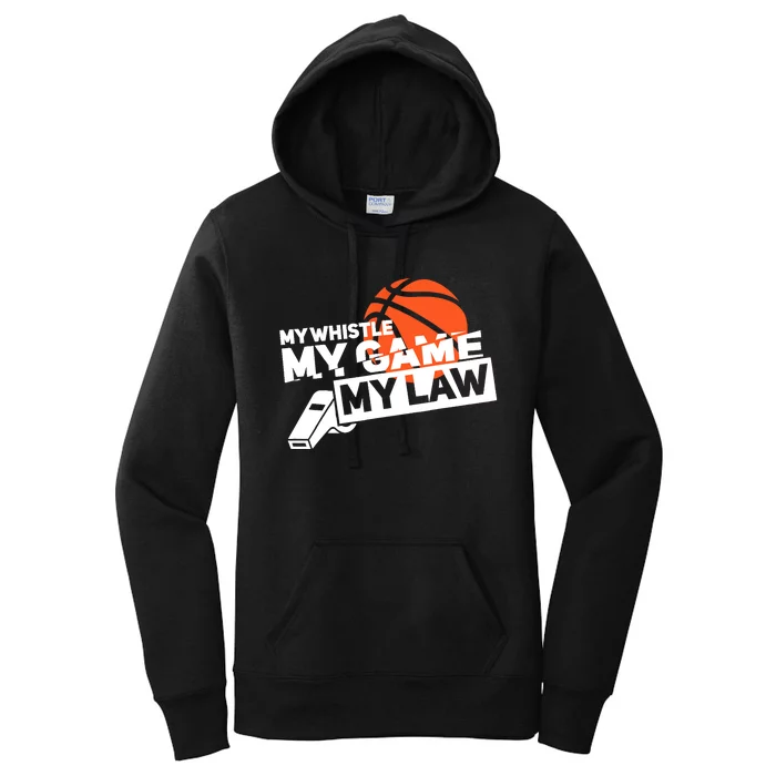 Basketball Referee - Basketballer Hoops Basketball Ref Women's Pullover Hoodie