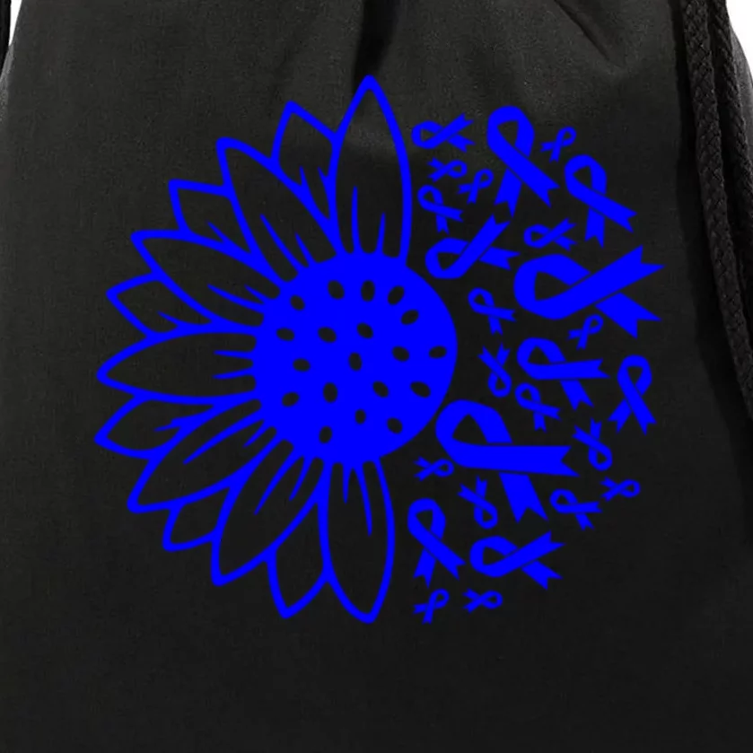 Blue Ribbon Drawstring Bag